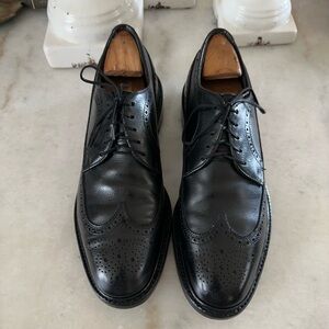 FootJoy Black Pebble Grain Longwing Oxford Goodyear Welt American Style 9.5 AA/D